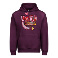 Mauve Wine Valentine's Day love vacant Urban Hoodie - FaDigitalArtStudio