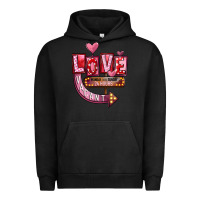Pigment Black Valentine's Day love vacant Urban Hoodie - FaDigitalArtStudio