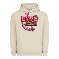 Pigment French Oak Valentine's Day love vacant Urban Hoodie - FaDigitalArtStudio