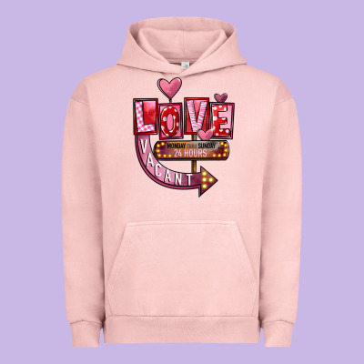 Valentine's Day Love Vacant Urban Hoodie Designed By Fadigitalartstudio