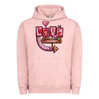 Pigment Salmon Valentine's Day love vacant Urban Hoodie - FaDigitalArtStudio