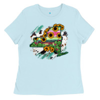 Baby Blue New York State Map Ladies Tee - RanaPortraitStore