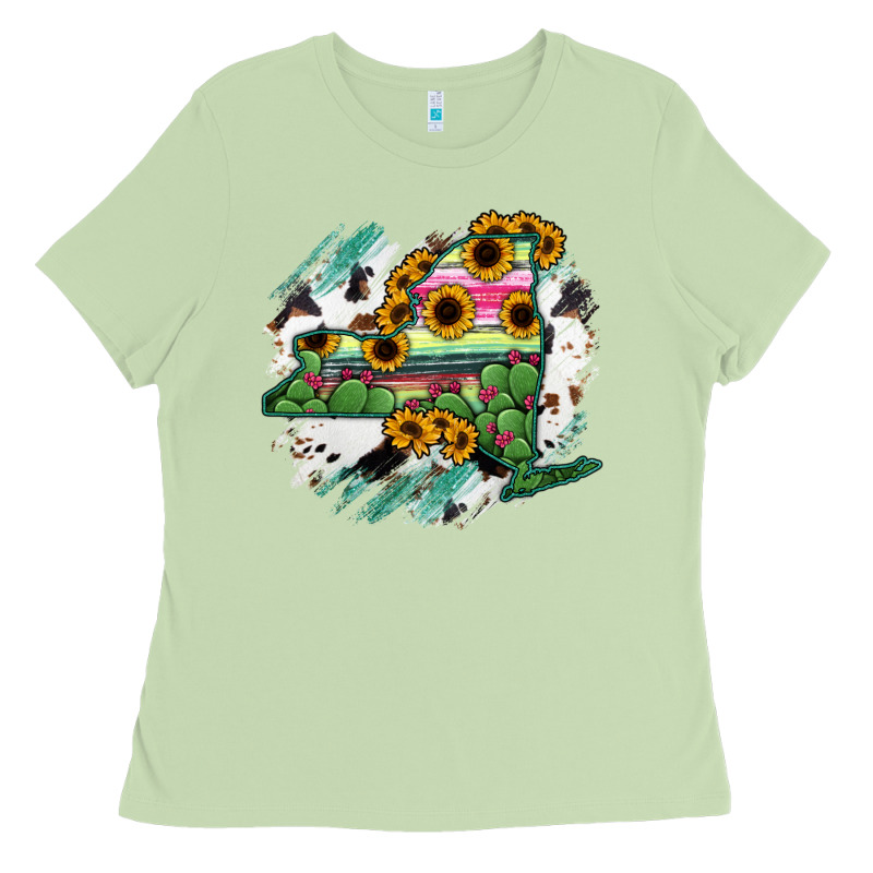 New York State Map Ladies Tee by RanaPortraitStore | Teevron