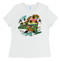 White New York State Map Ladies Tee - RanaPortraitStore