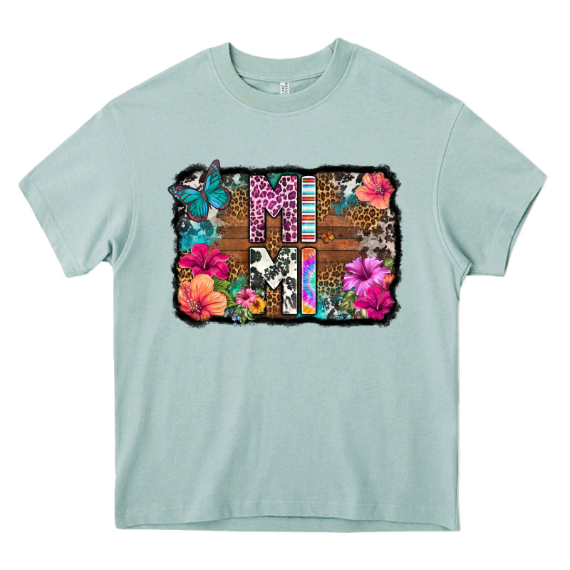 Mimi Floral Background Heavy Core Tee by HRA Design Shop | Teevron