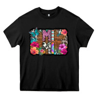 Black mimi floral background Heavy Core Tee - HRA Design Shop