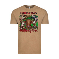 Vintage Coffee christmas with my herd cows Vintage Tee - BarkalooDesign