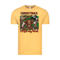 Vintage Mustard christmas with my herd cows Vintage Tee - BarkalooDesign