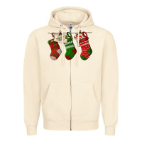 Sandshell Christmas Socks With Santa Letter Zipper Hoodie - LillyAllenDesigns