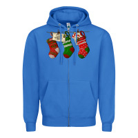 True Royal Christmas Socks With Santa Letter Zipper Hoodie - LillyAllenDesigns