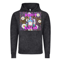 Vintage Black easter happy easter gnomes bunny daisys Vintage Hoodie - Artiststas