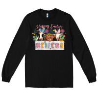 Black happy easter heifers Long Sleeve Tee - MaliasSmallBusiness