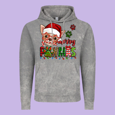 Merry Pawmas Christmas Chihuahua Vintage Hoodie Designed By Jasminsmagicworld
