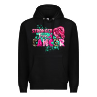 Black Stronger than Cancer Premium Hoodie - HowdyJamesFarm