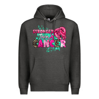 Charcoal Heather Stronger than Cancer Premium Hoodie - HowdyJamesFarm