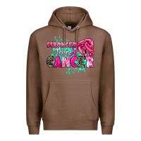 Chestnut Stronger than Cancer Premium Hoodie - HowdyJamesFarm