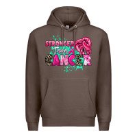Coffee Stronger than Cancer Premium Hoodie - HowdyJamesFarm