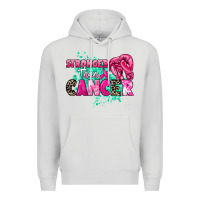 Dove Grey Stronger than Cancer Premium Hoodie - HowdyJamesFarm