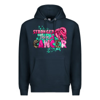 Navy Stronger than Cancer Premium Hoodie - HowdyJamesFarm