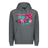 Rock Stronger than Cancer Premium Hoodie - HowdyJamesFarm