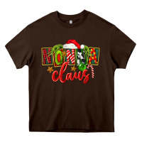 Chocolate Brown christmas nonna claus Heavy Core Tee - FaDigitalArtStudio