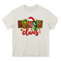 Cream christmas nonna claus Heavy Core Tee - FaDigitalArtStudio