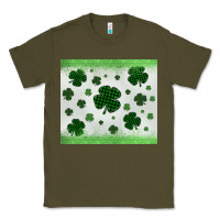 Army Green shamrock Classic Tee - MaliasSmallBusiness