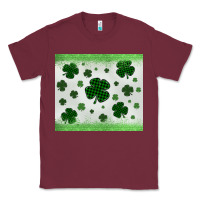 Burgundy shamrock Classic Tee - MaliasSmallBusiness
