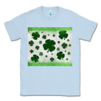 Dusty Blue shamrock Classic Tee - MaliasSmallBusiness