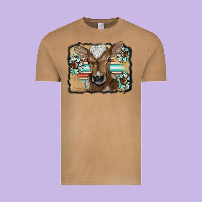 Western Wreath Baby Calf Vintage Tee Designed By Barkaloodesign