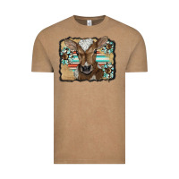 Vintage Coffee western wreath baby calf Vintage Tee - BarkalooDesign