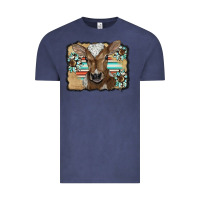 Vintage Denim western wreath baby calf Vintage Tee - BarkalooDesign