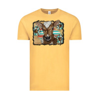 Vintage Mustard western wreath baby calf Vintage Tee - BarkalooDesign