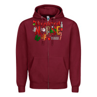 Burgundy Registered Nurse Christmas Zipper Hoodie - LillyAllenDesigns
