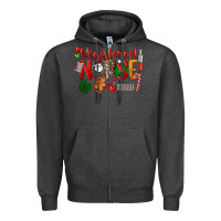 Charcoal Heather Registered Nurse Christmas Zipper Hoodie - LillyAllenDesigns