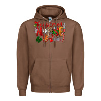 Chestnut Registered Nurse Christmas Zipper Hoodie - LillyAllenDesigns