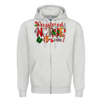 Dove Grey Registered Nurse Christmas Zipper Hoodie - LillyAllenDesigns