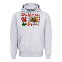 Heather Grey Registered Nurse Christmas Zipper Hoodie - LillyAllenDesigns