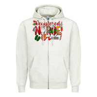 Oatmeal Heather Registered Nurse Christmas Zipper Hoodie - LillyAllenDesigns