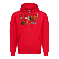 Red Registered Nurse Christmas Zipper Hoodie - LillyAllenDesigns