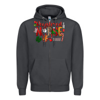 Smoke Registered Nurse Christmas Zipper Hoodie - LillyAllenDesigns