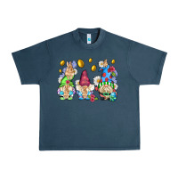 Midnight Navy easter gnome with eggs Urban Heavy Tee - AdoDesignShop