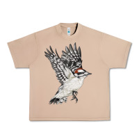 Burro Flying Downy Woodpecker Urban Heavy Tee - LillyAllenDesigns