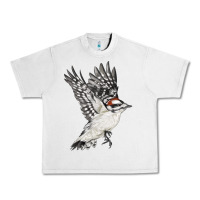 Lunar Rock Flying Downy Woodpecker Urban Heavy Tee - LillyAllenDesigns