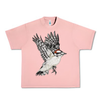 Salmon Flying Downy Woodpecker Urban Heavy Tee - LillyAllenDesigns