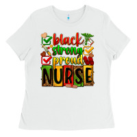 White Black strong proud Nurse juneteeenth Ladies Tee - Zillion Design Studio