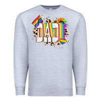 Heather Grey Dad Pride Premium Sweatshirt - NancyCooperArtShop