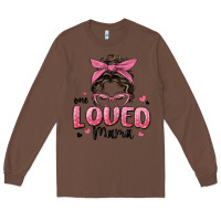 Chestnut one loved mama messy bun Long Sleeve Tee - MaliasSmallBusiness