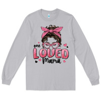 Moon Dust one loved mama messy bun Long Sleeve Tee - MaliasSmallBusiness
