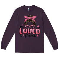 Plum one loved mama messy bun Long Sleeve Tee - MaliasSmallBusiness
